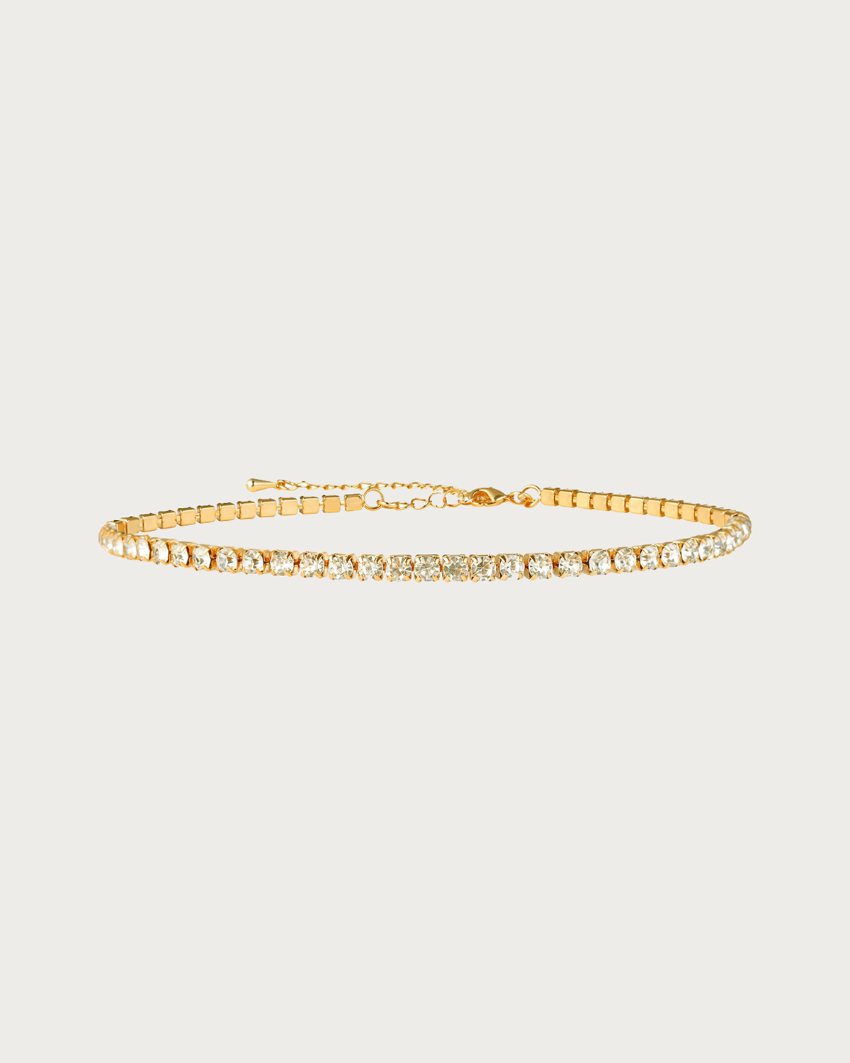 Alva Sparkling Circle Chocker Tennis Necklace(2 Colors)