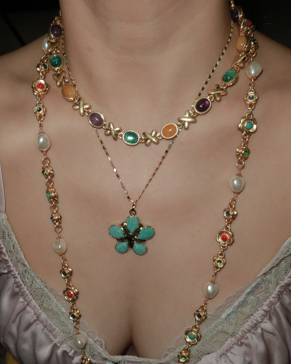 Ashley Unique Candy Golden Chain Necklace