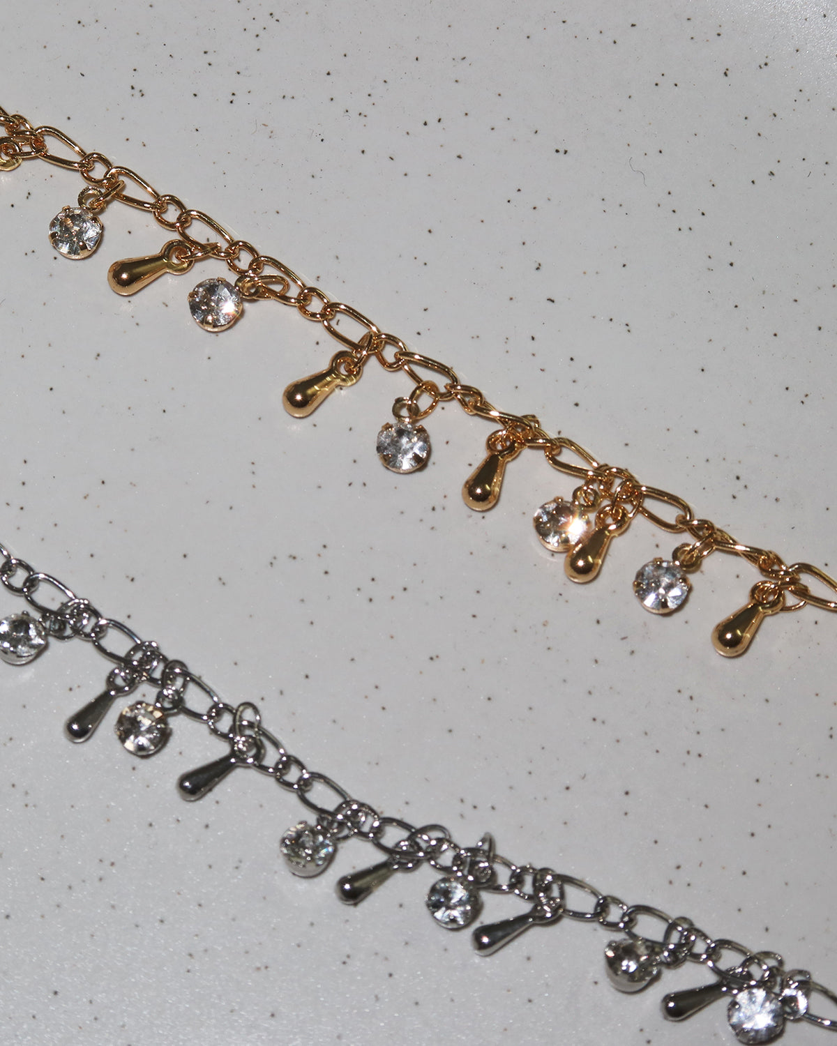 Angela Tear Drop Tassel Golden Chain Necklace