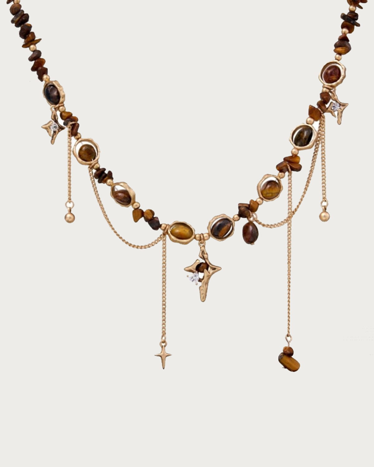 Miranda Retro Beaded Star Pendant Necklace