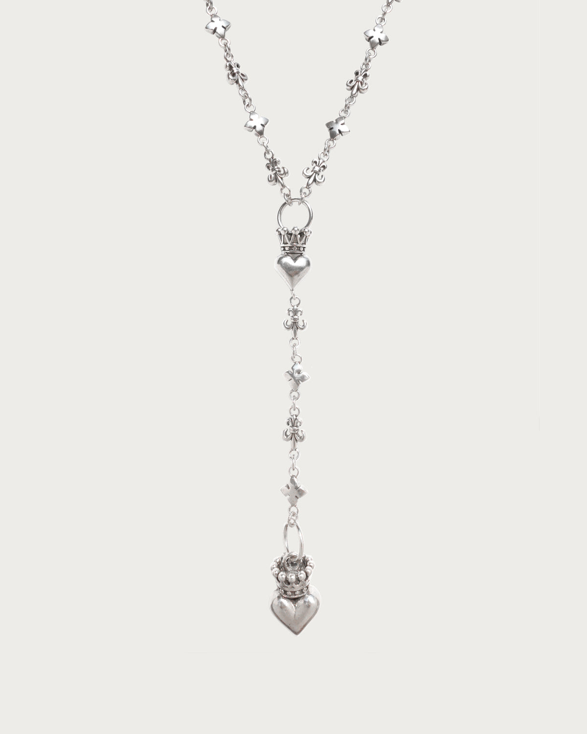 Norma Heart Crown Long Chain Necklace