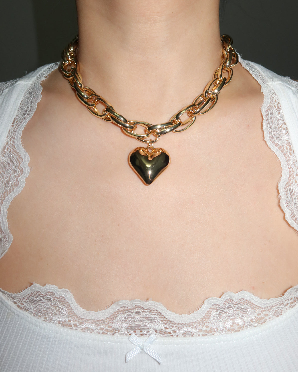 Karen Heart Golden Necklace