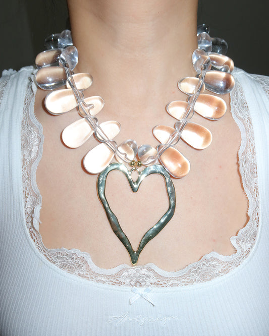 Catalina Resin Heart Pendant Necklace