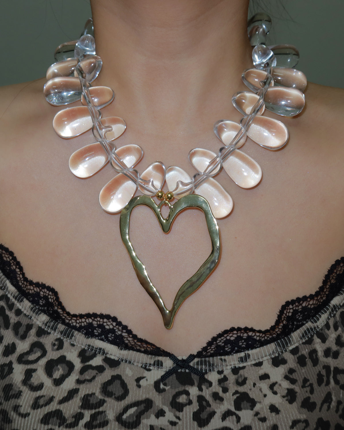 Catalina Resin Heart Pendant Necklace