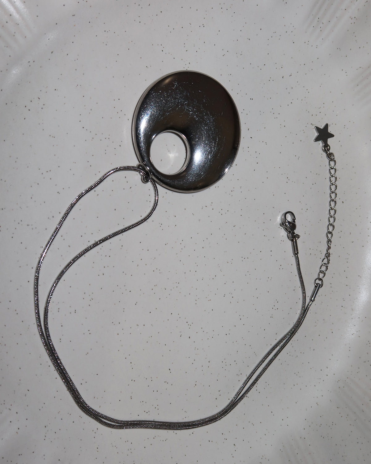 Olga Chunky Silver Nugget Necklace