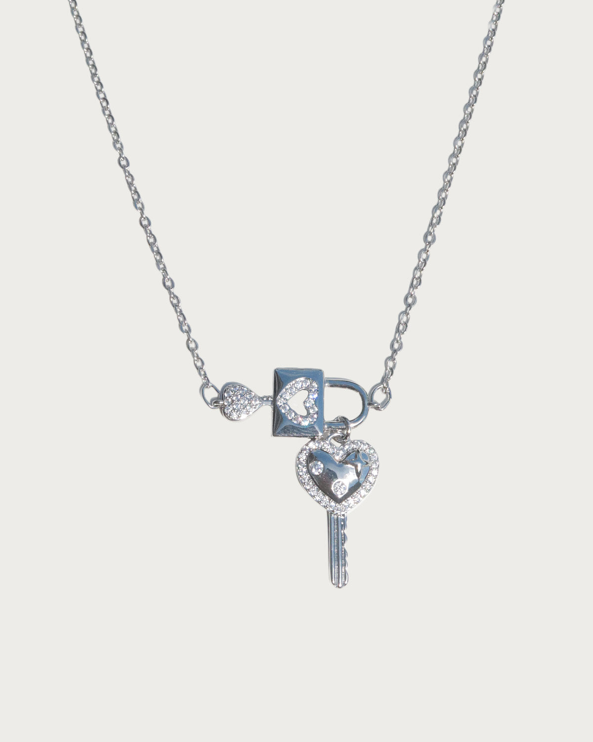 Valentine Cipher Key Golden Necklace