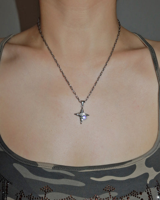 Tara Delicate Starburst Silver Pendant Necklace