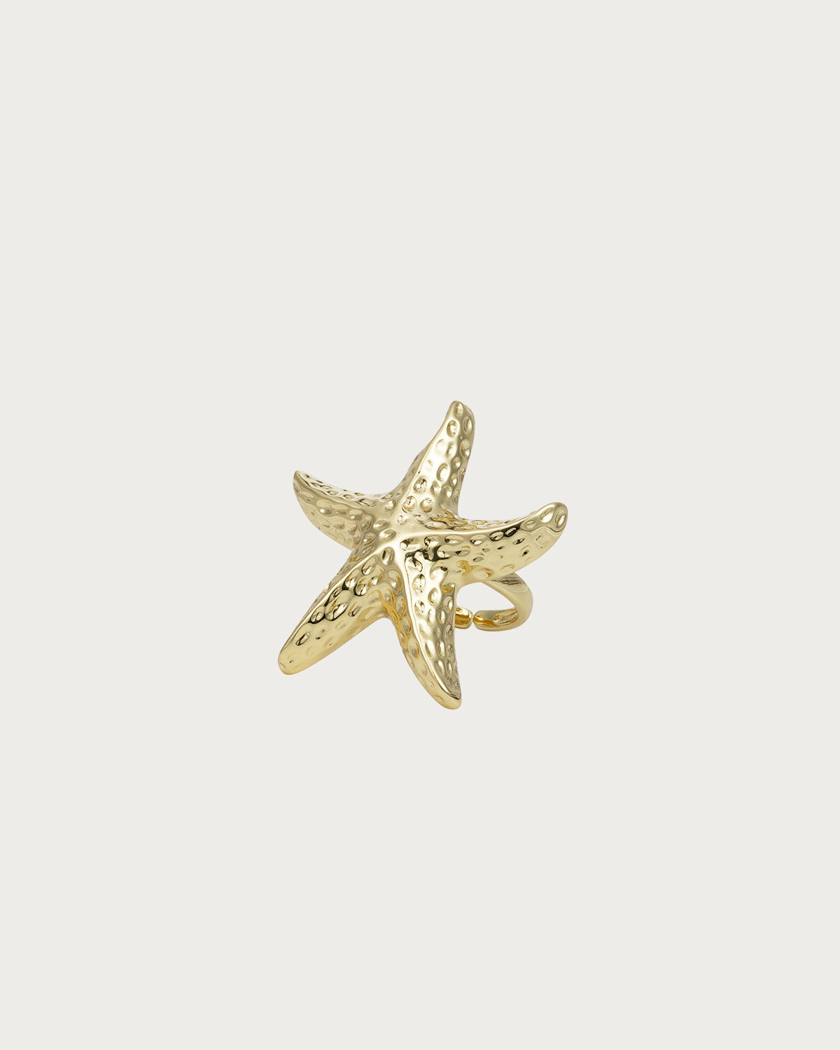Setlla Textured Starfish Golden Ring