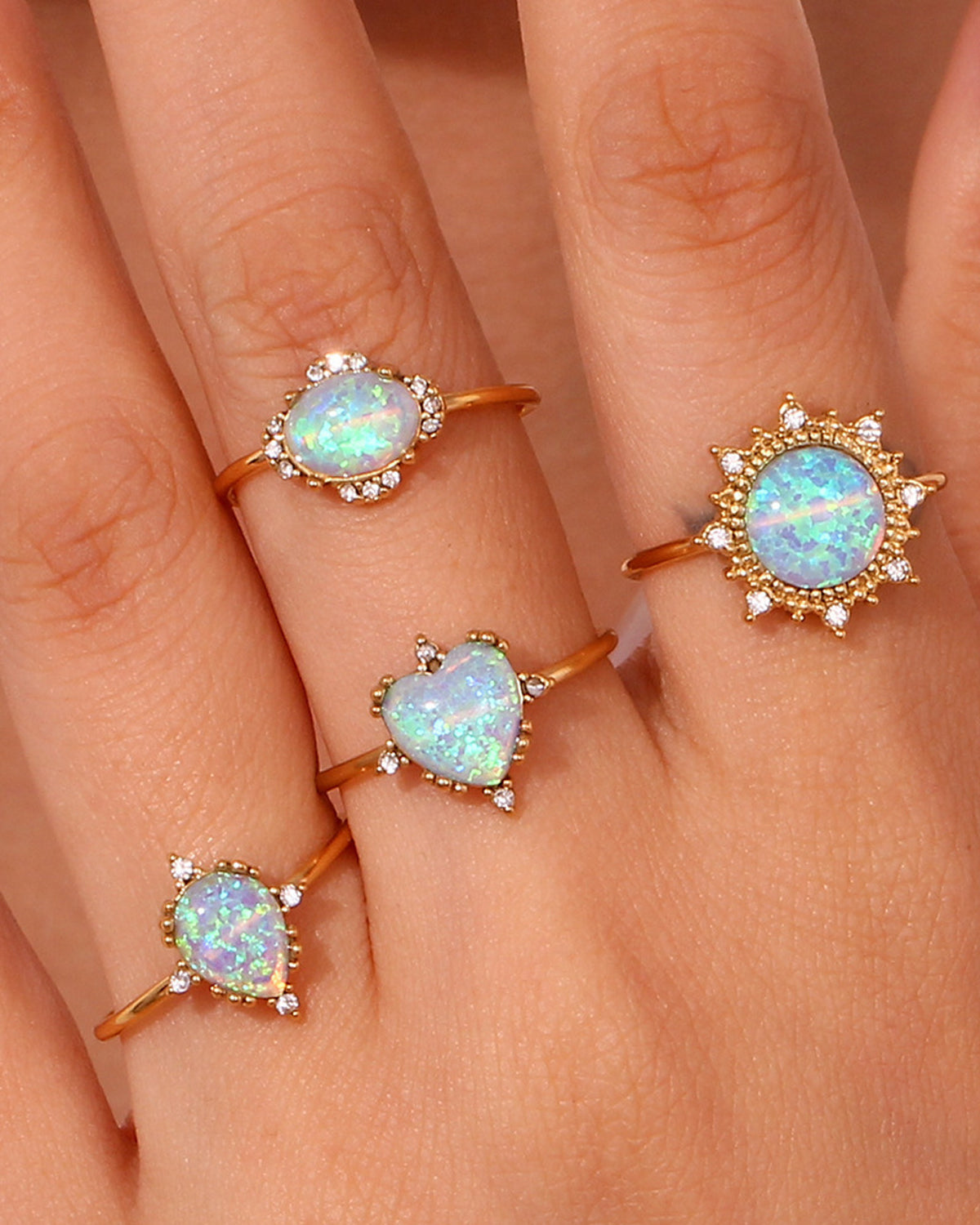 Claire Opal Golden Ring