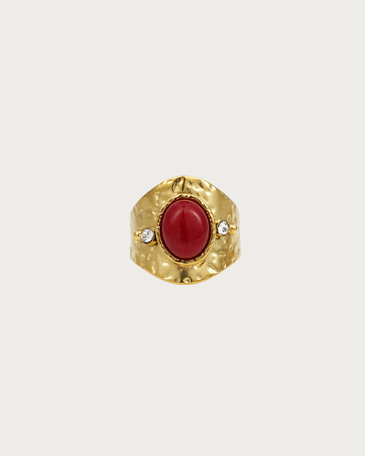Red Stone Golden Ring