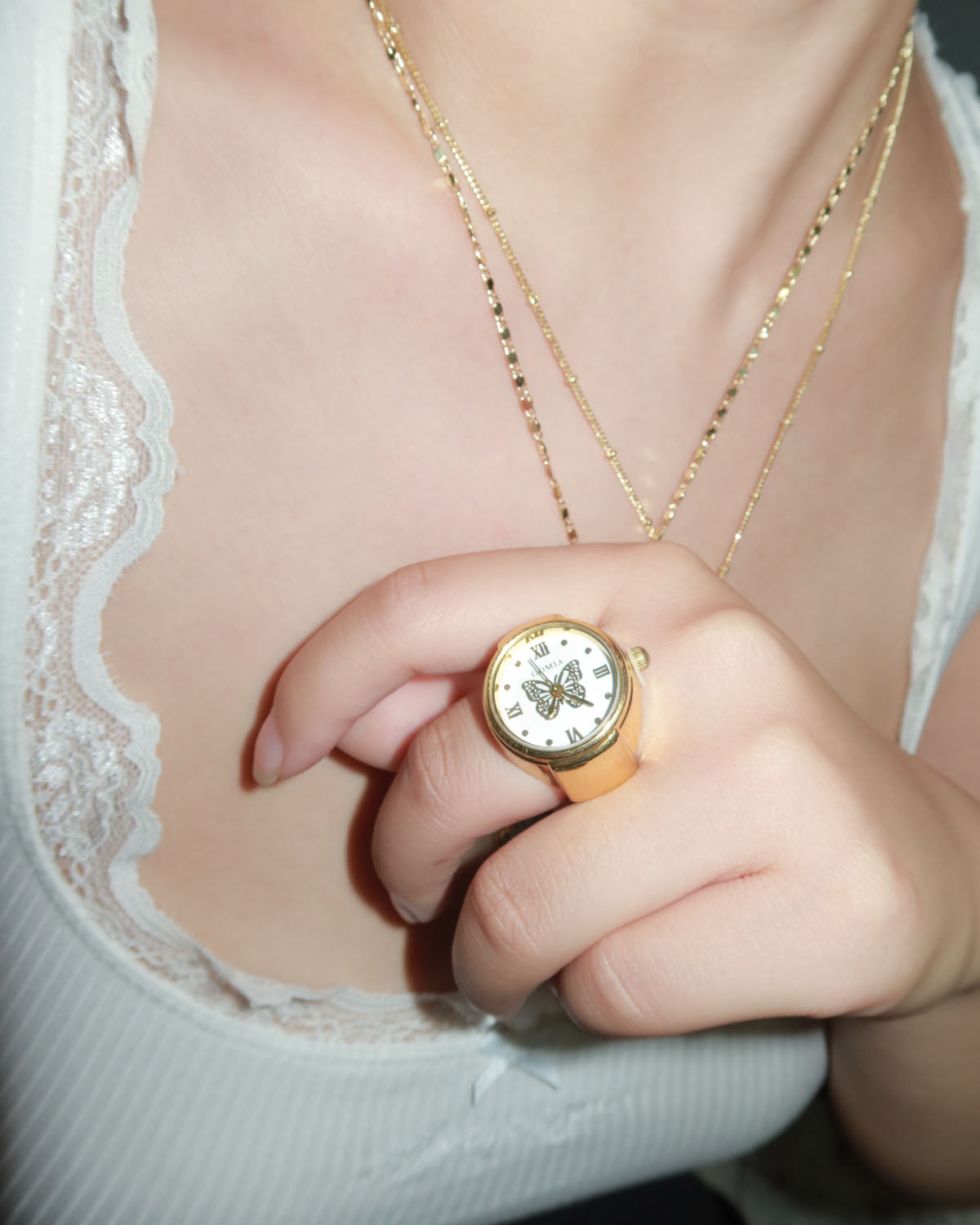 Aditi Butterfly Watch Golden Ring