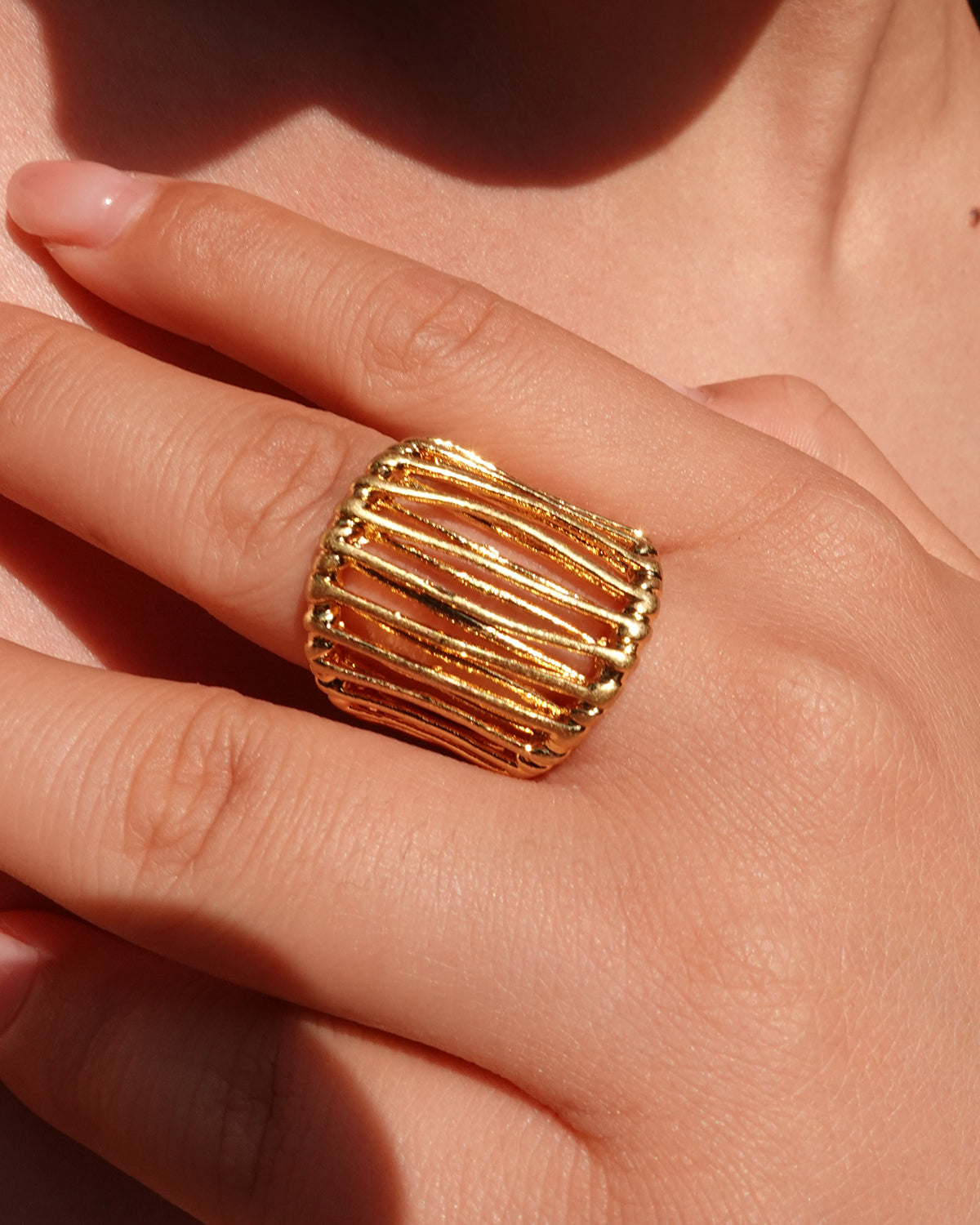Joyce Aesthetic Statement Golden Ring