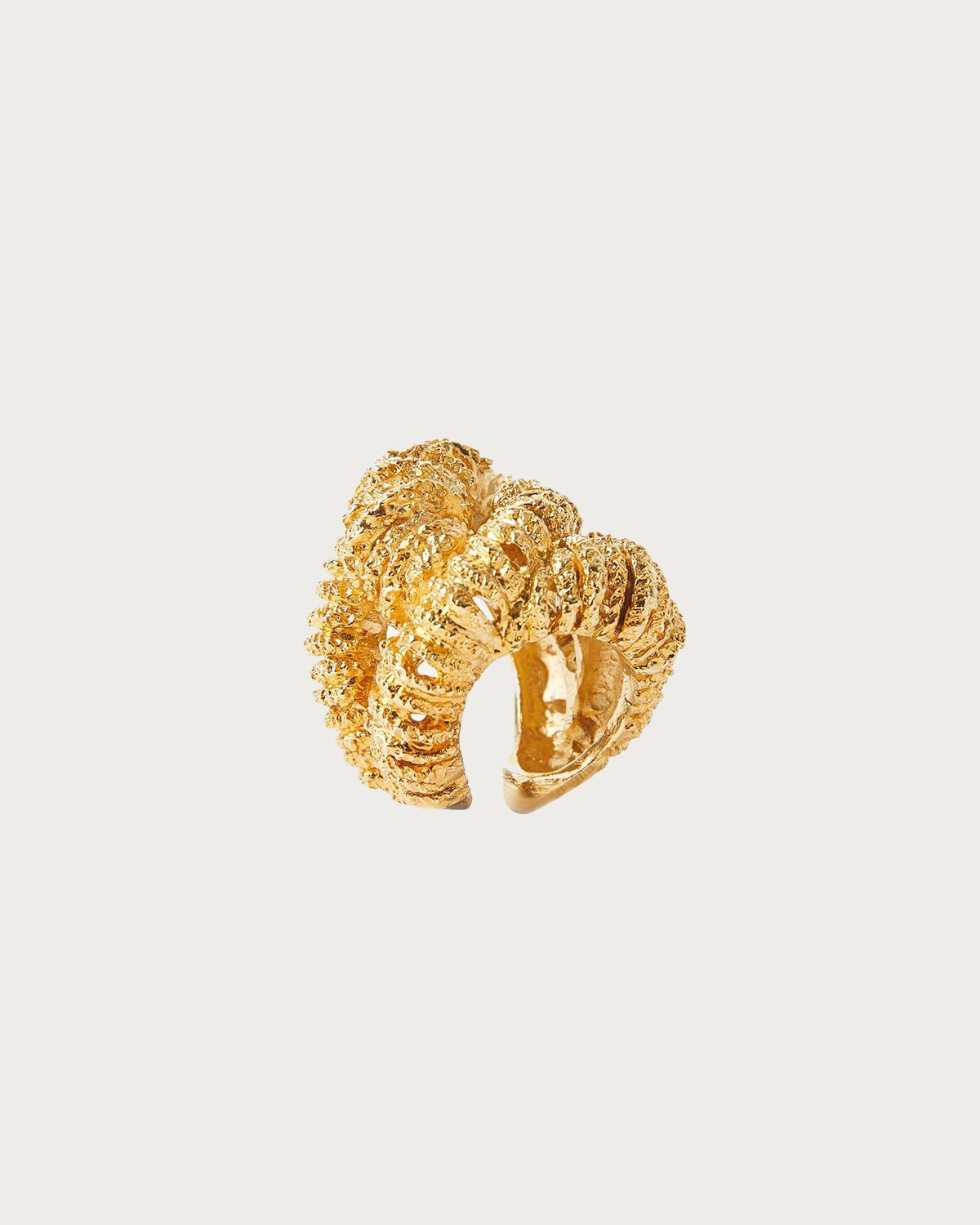 Valerie Exaggerated Textured Golden Ring