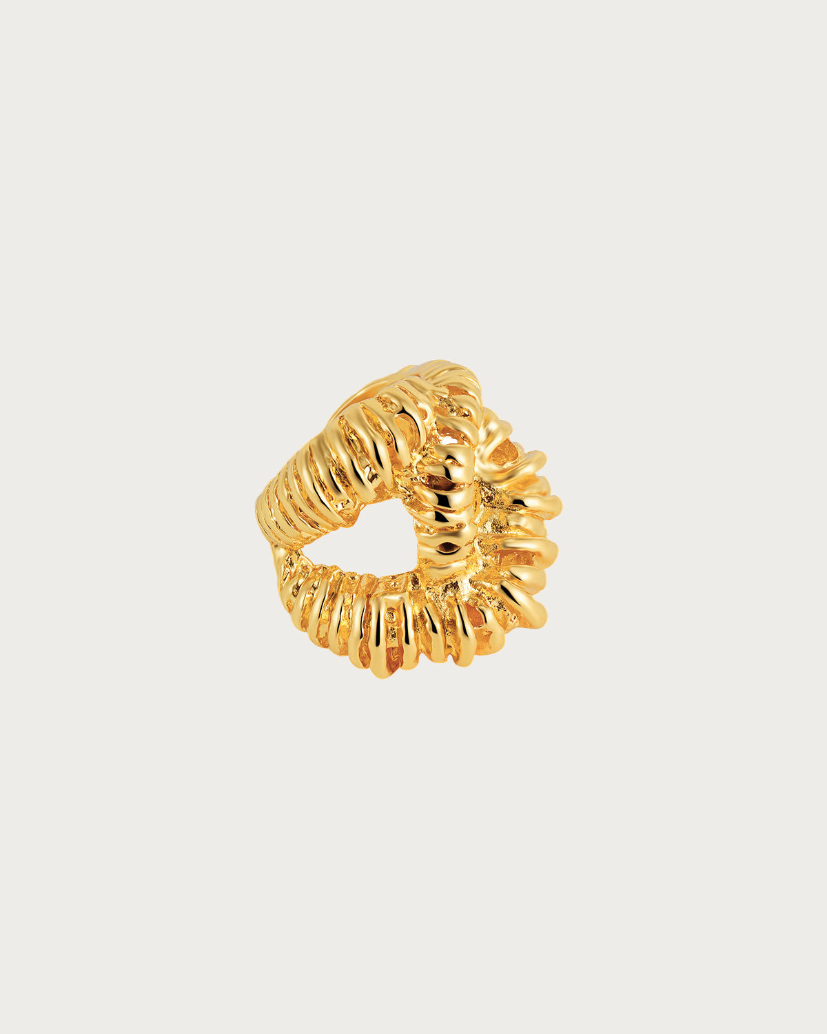 Valerie Exaggerated Textured Golden Ring