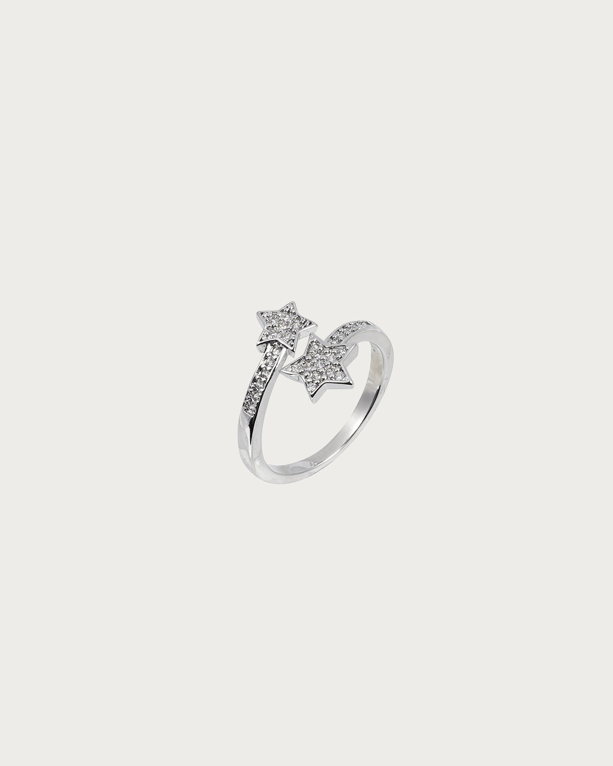 Double Star Silver Ring