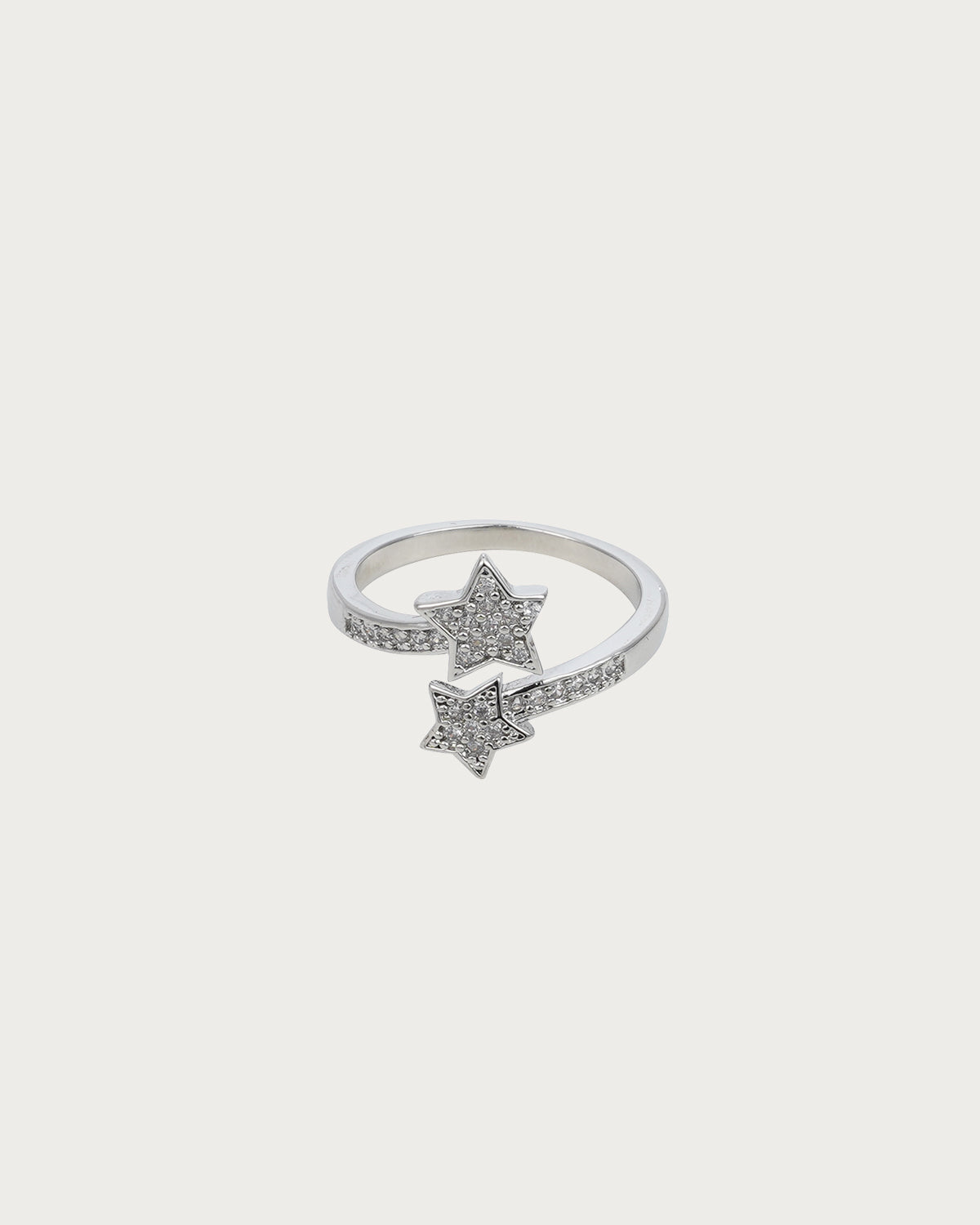 Joanne Double Star Silver Ring