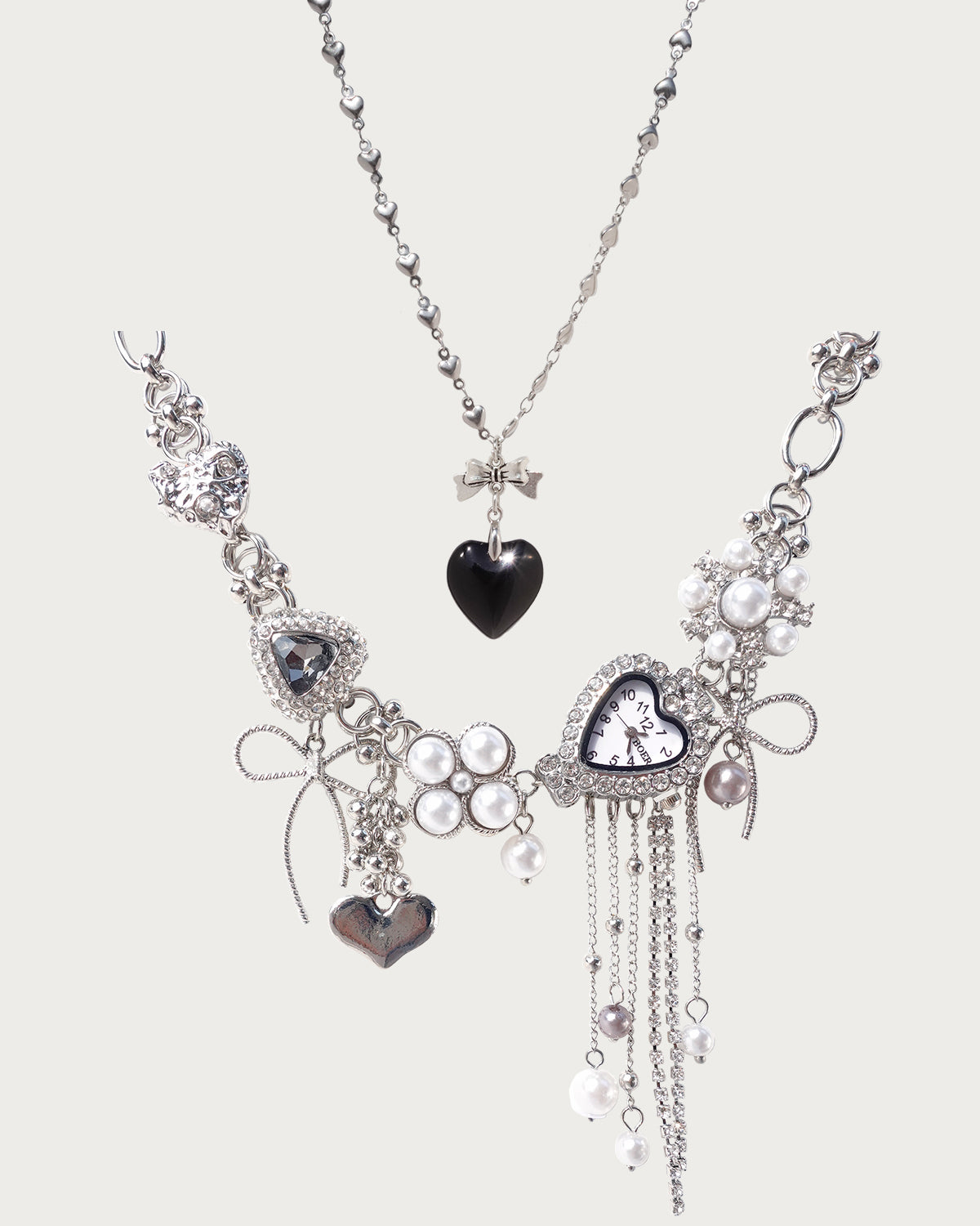 Jodie & Ingrid Silver Necklace Set