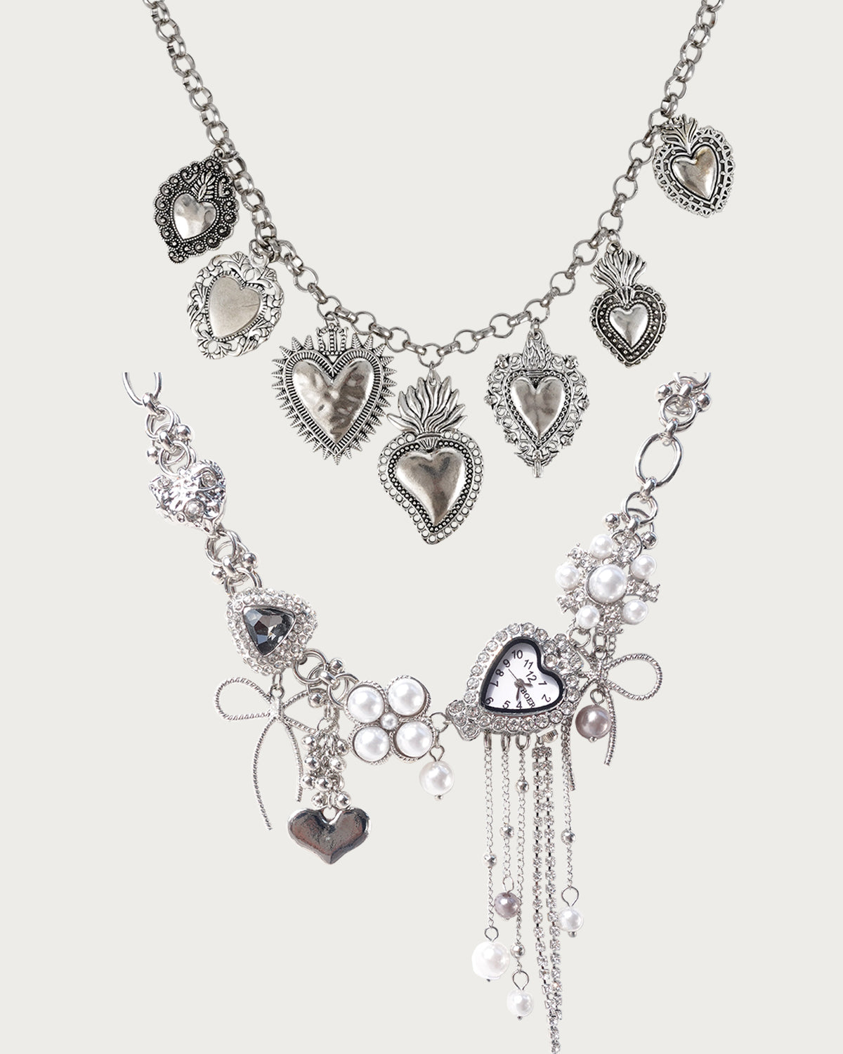 Frederica & Jodie Heart Necklace Set