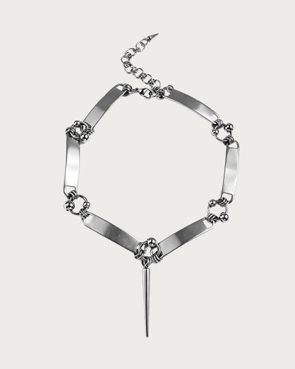 Lorelei Spike Chain Silver Necklace