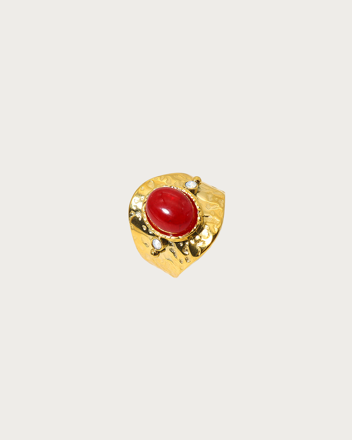 Red Stone Golden Ring