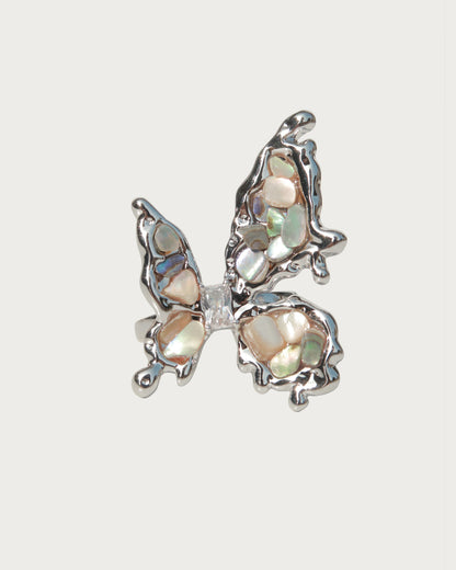 Tracy Multicolor Shell Butterfly Ring