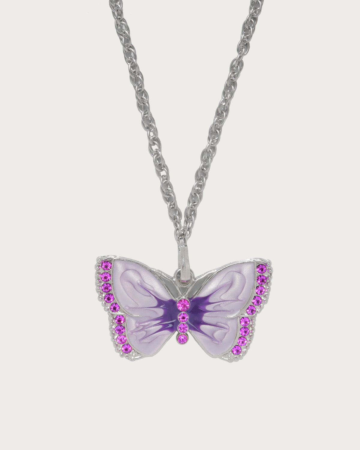 Vanessa Purple Butterfly Pendant Necklace