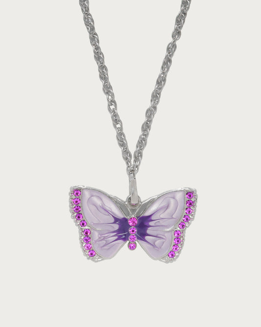 Vanessa Purple Butterfly Pendant Necklace