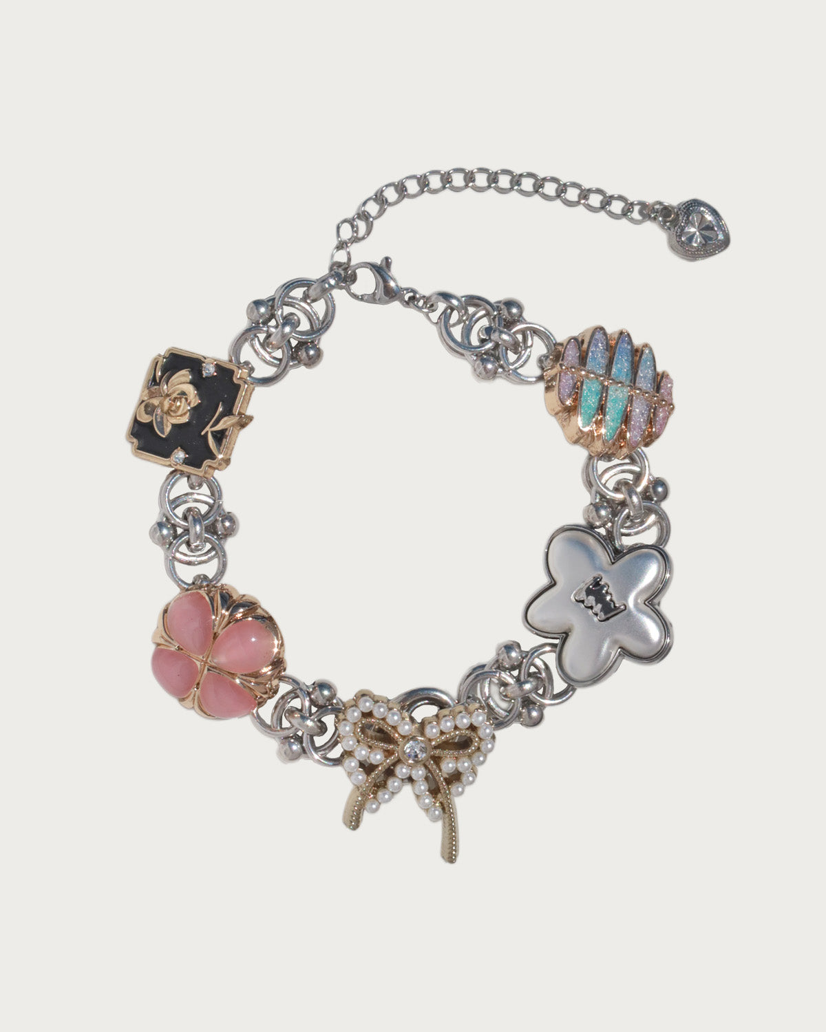 Celine Midnight Fairy Charm Silver Bracelet