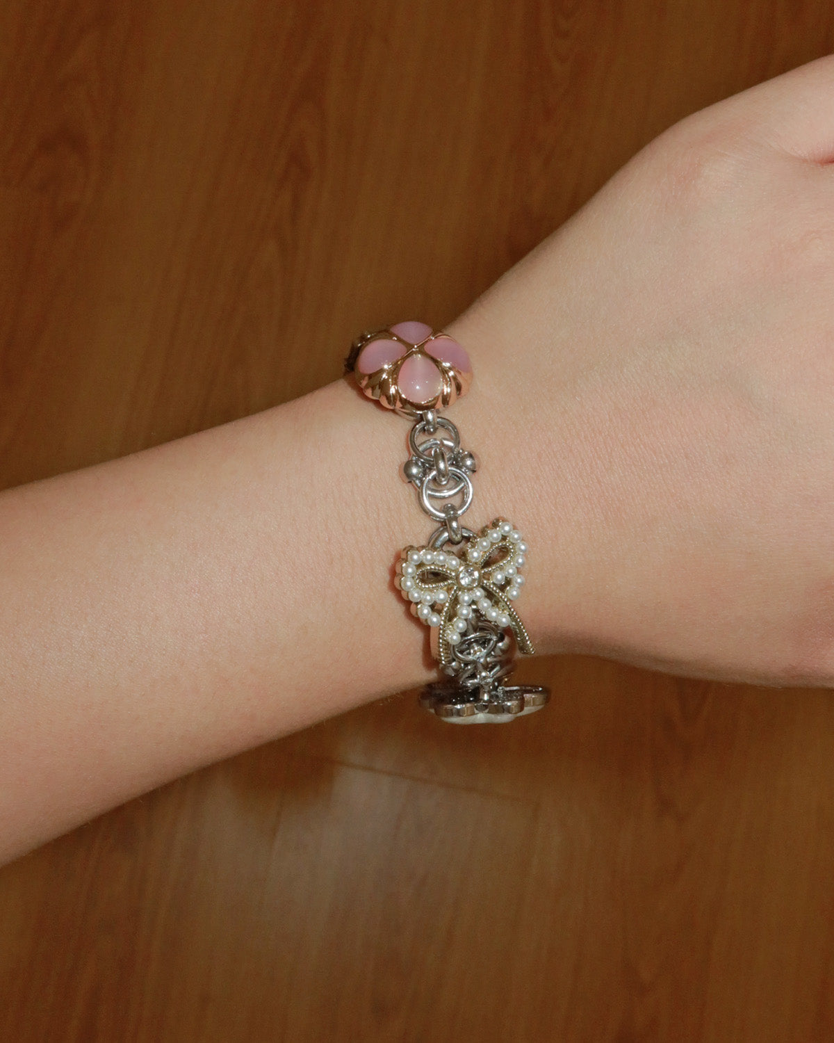 Celine Midnight Fairy Charm Silver Bracelet