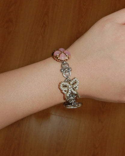 Celine Midnight Fairy Charm Silver Bracelet