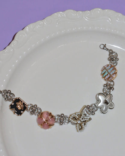 Celine Midnight Fairy Charm Silver Bracelet