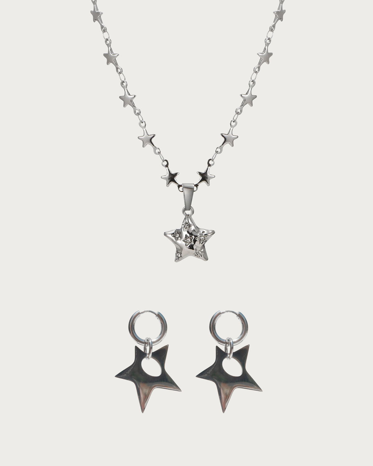 Vega & Starlit Star Silver Jewelry Set