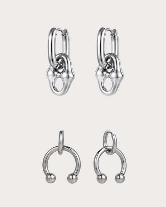 Chloe & Nox Inspired Silver Earrings Set