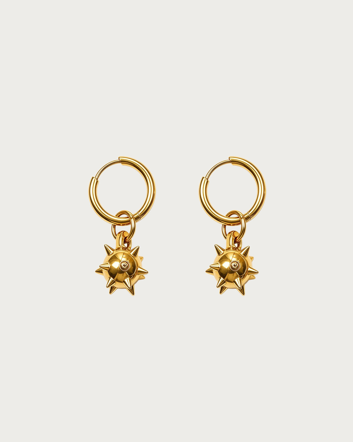 Veda Mace Charm Golden Drop Earrings
