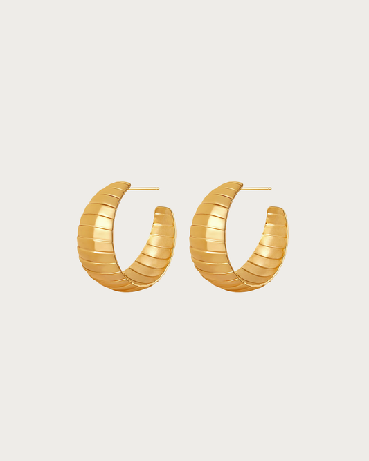 Salome Golden Hoop Earrings
