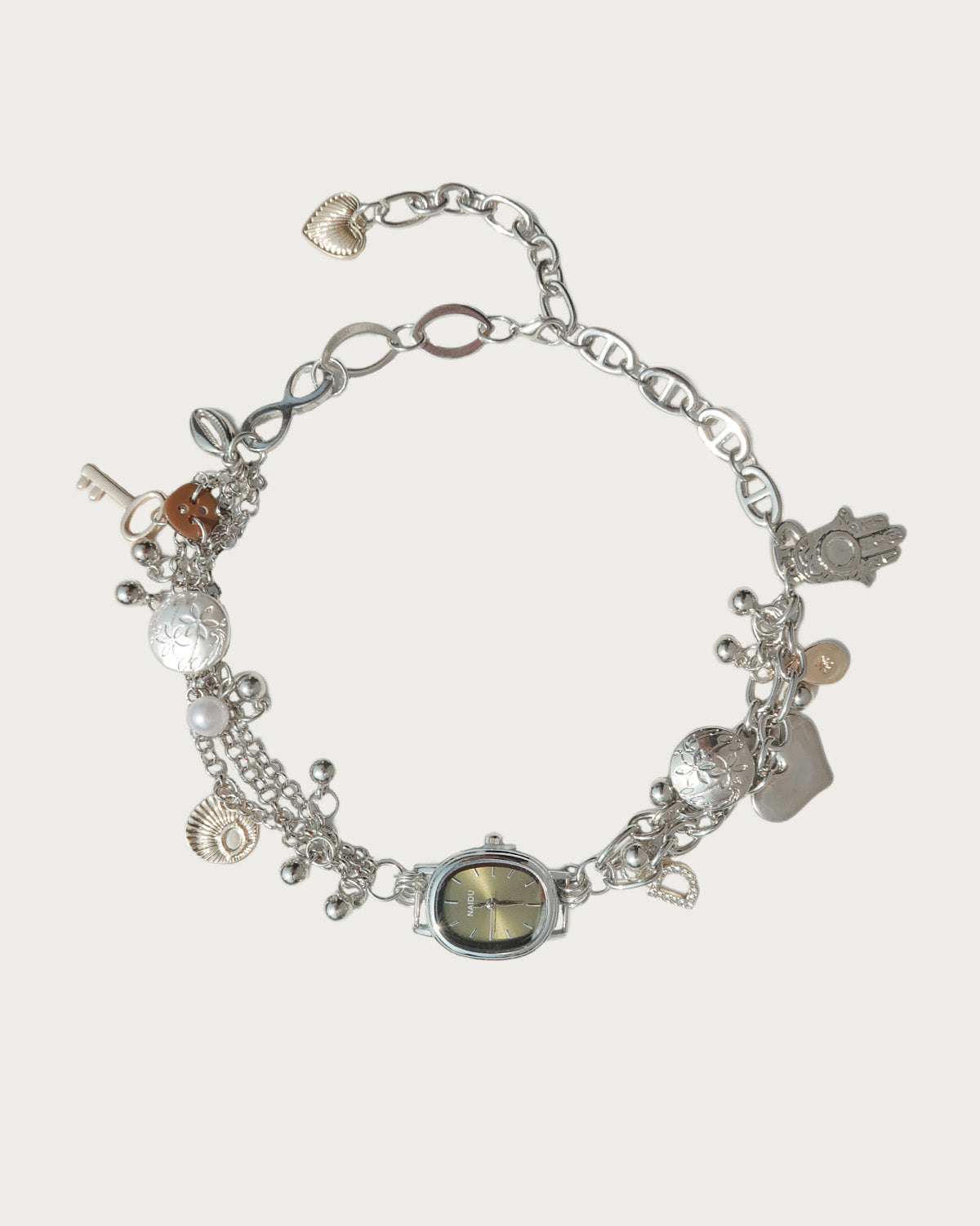 Georgia Green Watch Silver Chocker Necklace