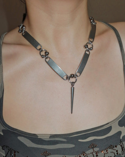 Lorelei Spike Chain Silver Necklace
