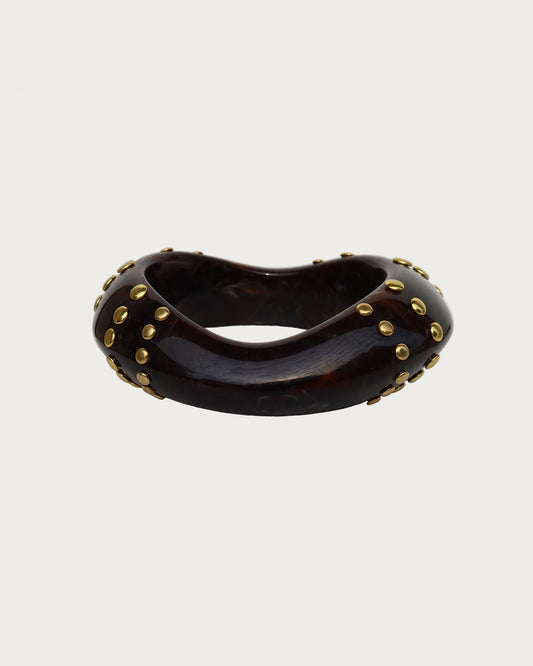 Mamie Bold Studded Resin Bangle