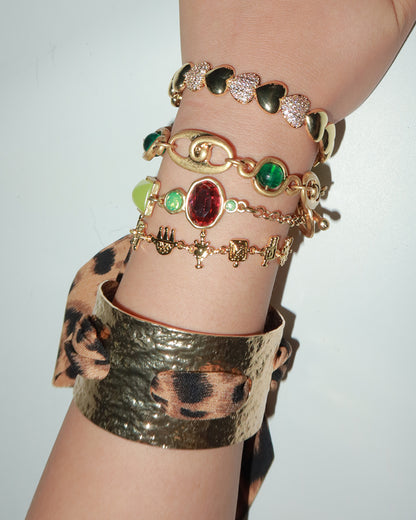 Priscilla Ancient Egyptian Pattern Golden Bracelet