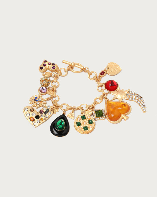 Chunky Heart Golden Bracelet