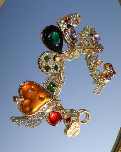 Octavia Chunky Heart Golden Bracelet
