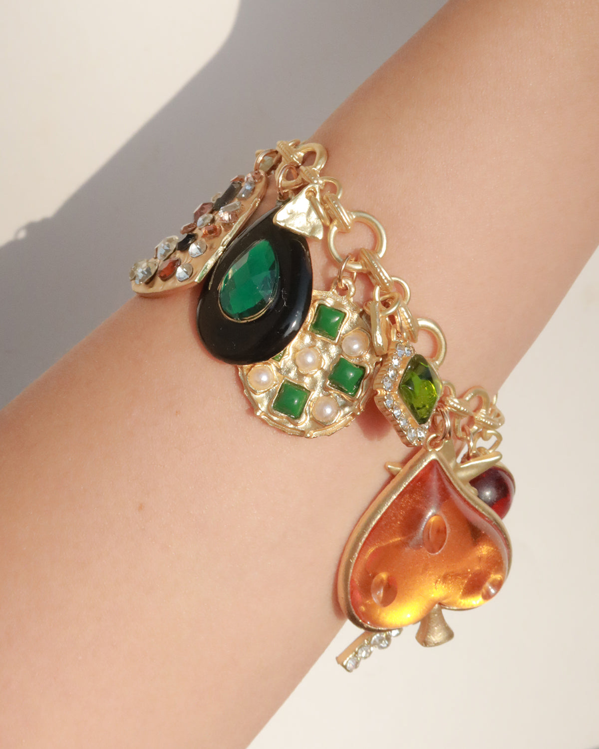 Octavia Chunky Heart Golden Bracelet