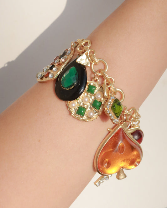 Octavia Chunky Heart Golden Bracelet