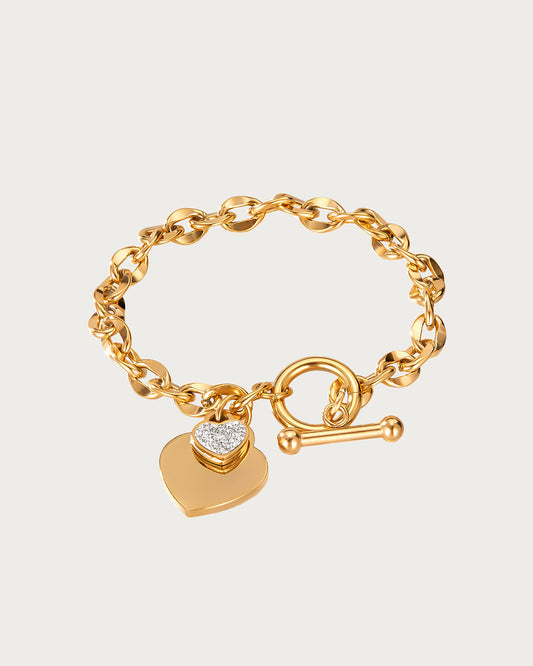 Charm Heart Golden Bracelet