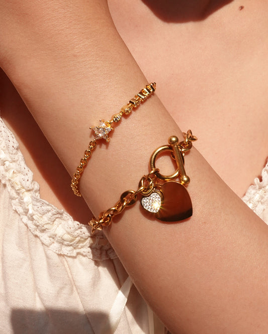 Charm Heart Golden Bracelet