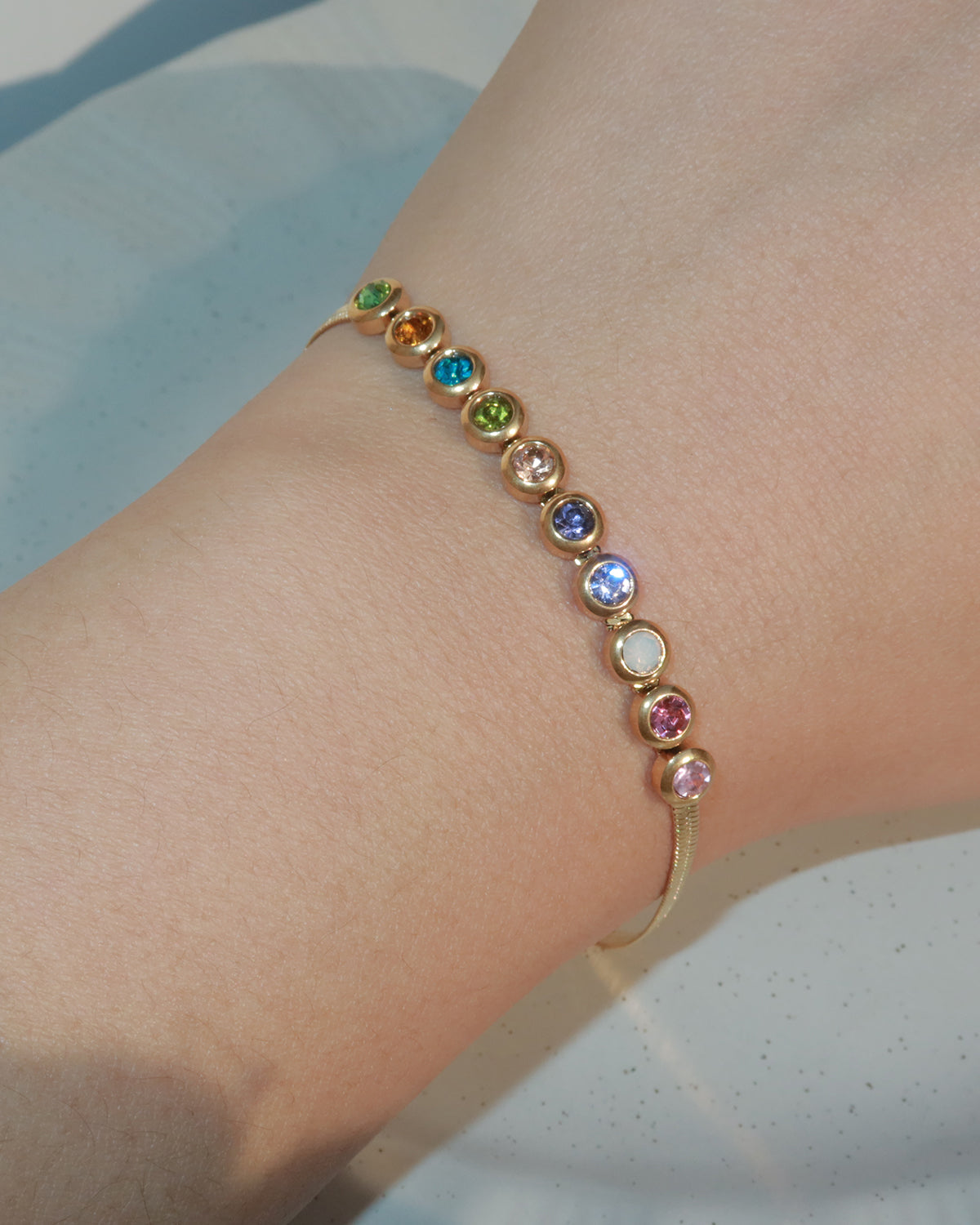 Sophia Rainbow Golden Bracelet
