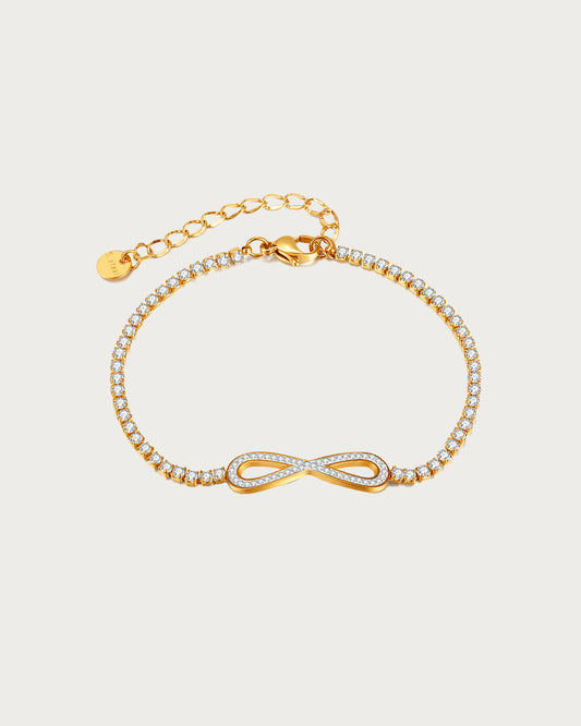 Infinity Tennis Golden Bracelet