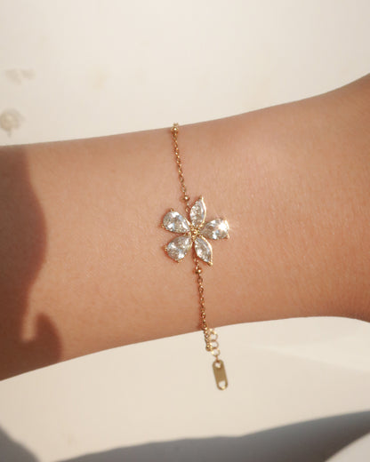 Cornelia Flower Golden Bracelet