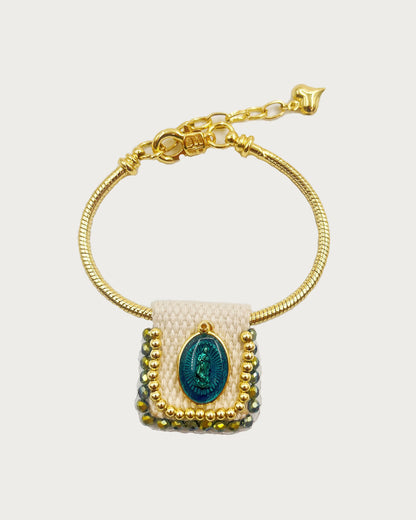 Pulsera dorada de la Virgen María