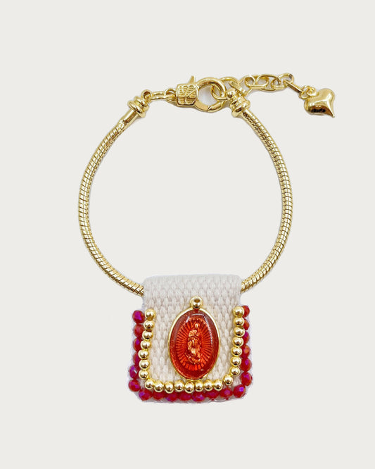 Pulsera dorada de la Virgen María